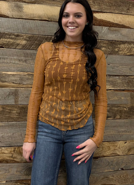 The Arrows and Rust Mesh Top