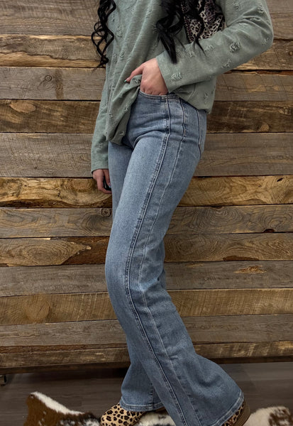 The Kylie Wide Leg Medium Jeans