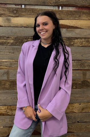 The Just Right Bright Lavender Blazer