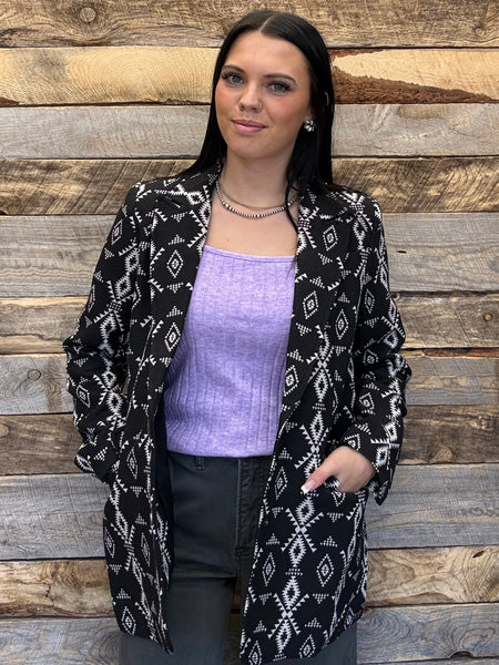 The Aztec Black Blazer