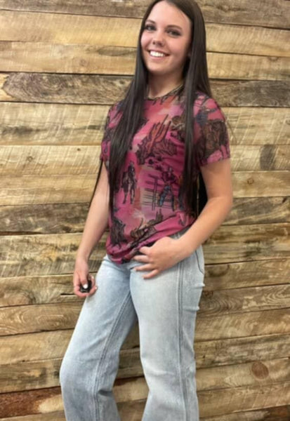 The Cowtown Couture Mesh Top