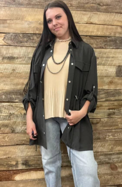 The Today Is It Charcoal Cardigan Jacket