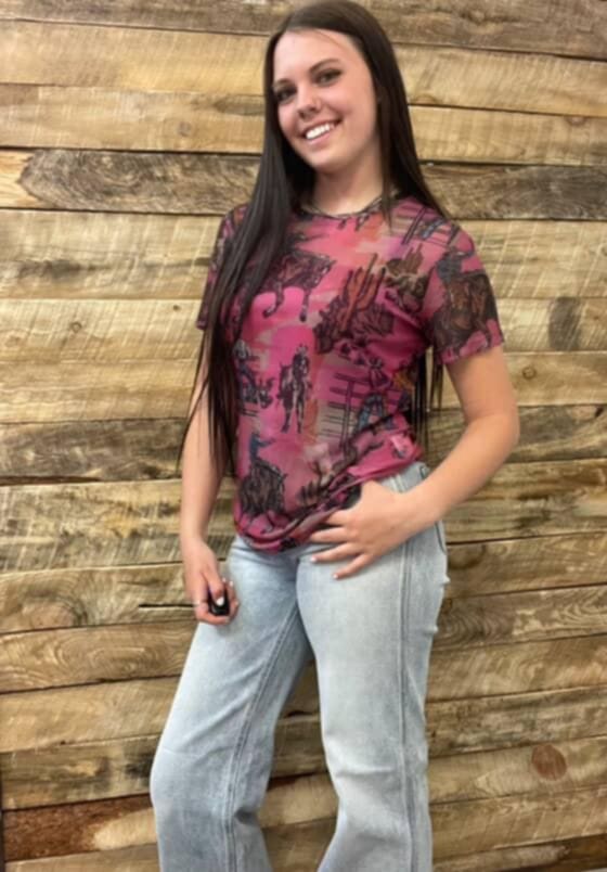 The Cowtown Couture Mesh Top