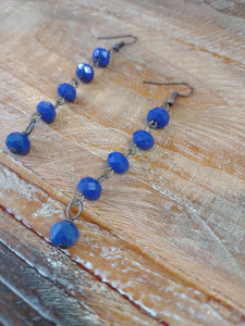 The Today Deep Blue Crystal Earrings