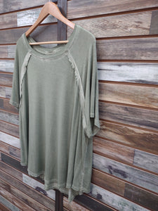 The Right Here Olive Green Top