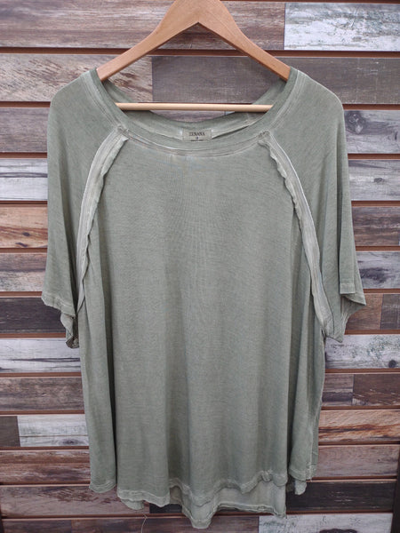 The Right Here Olive Green Top