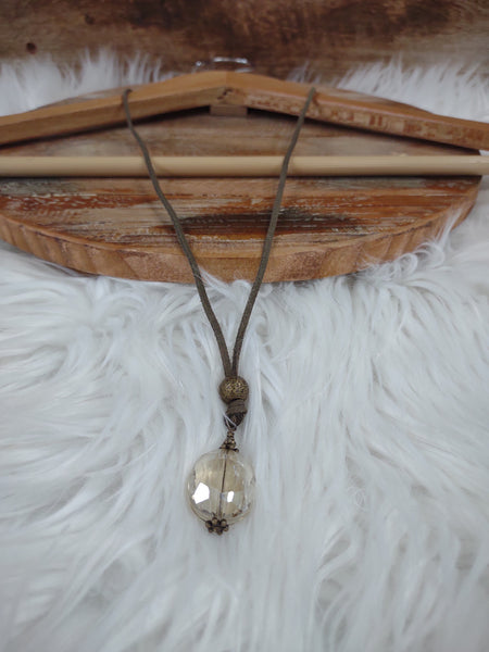 The Simplest Olive Strand Necklace