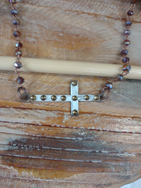 The Faded Spot Cross Necklace