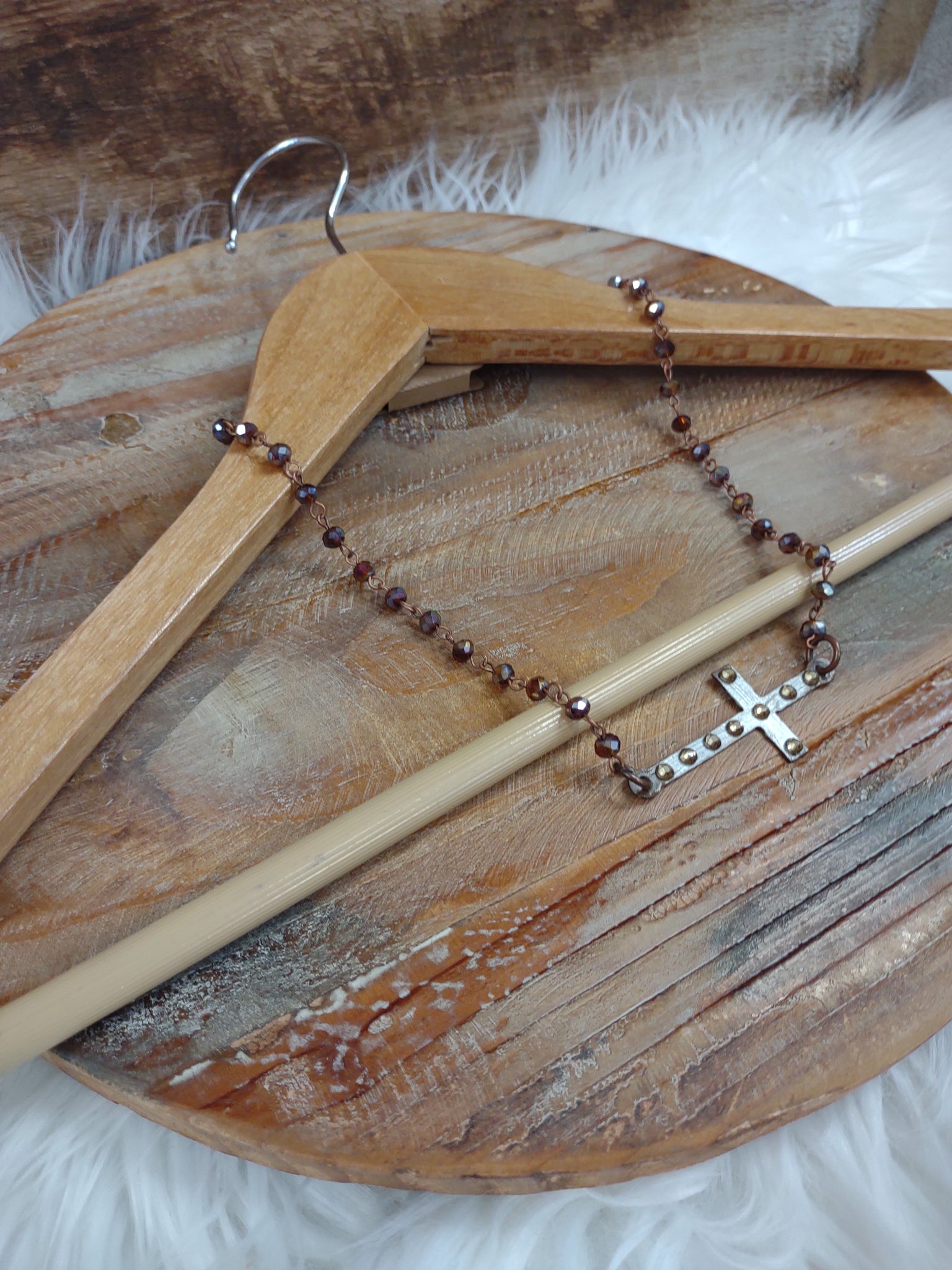The Faded Spot Cross Necklace