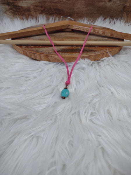 The Simplest Pink Strand Necklace