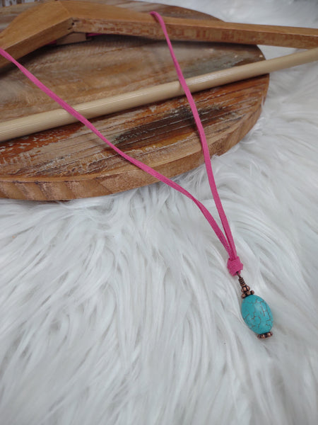 The Simplest Pink Strand Necklace