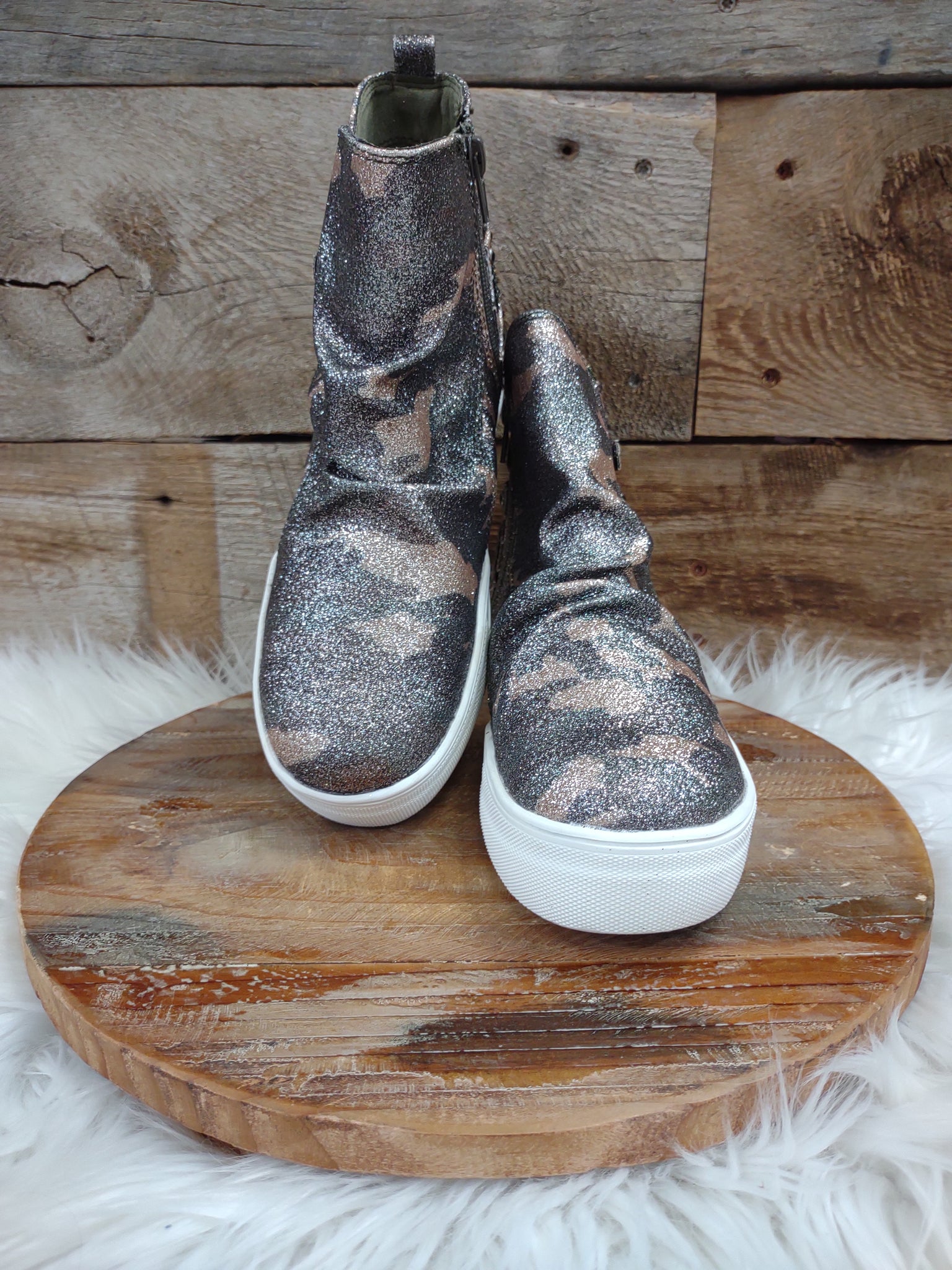 The Camo Glitter Sneakers