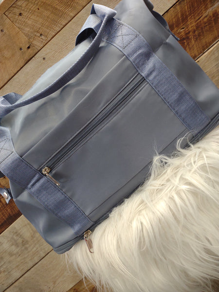 The Roomy Blue Duffle Bag