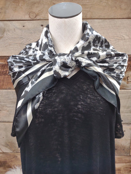 The Black & Grey Leopard Wild Rag