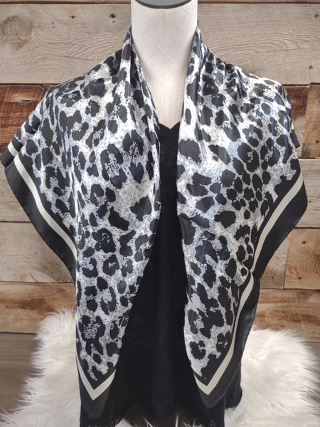 The Black & Grey Leopard Wild Rag