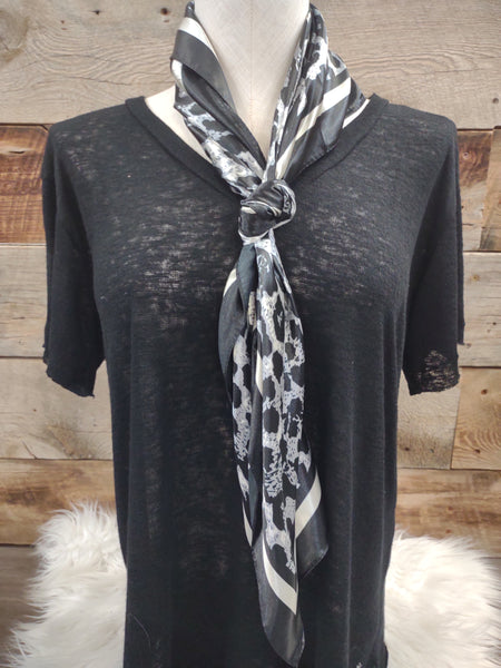 The Black & Grey Leopard Wild Rag