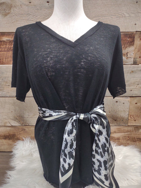 The Black & Grey Leopard Wild Rag