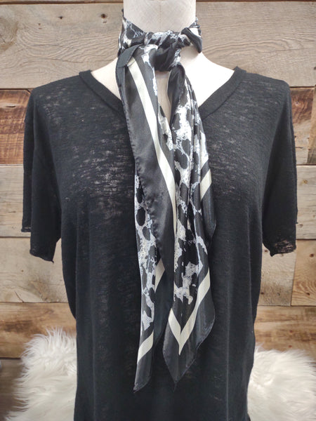 The Black & Grey Leopard Wild Rag