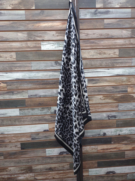 The Black & Grey Leopard Wild Rag