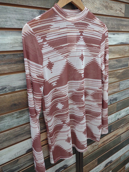 The Geo Print Mesh Top