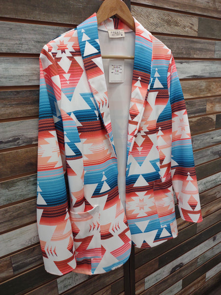 The Talk It Out Aztec Blazer