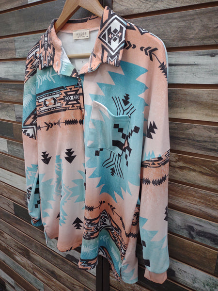 The Talk About It Aztec Cardigan Top