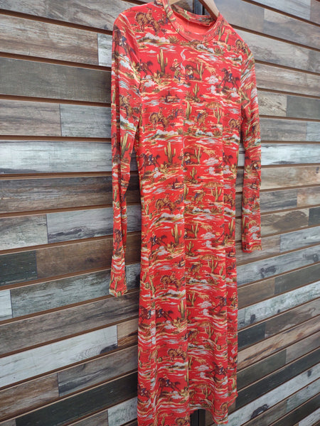 The Western Cowboy Red Dress