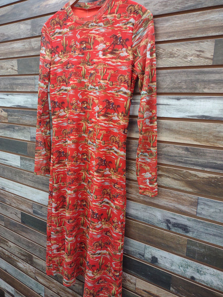 The Western Cowboy Red Dress