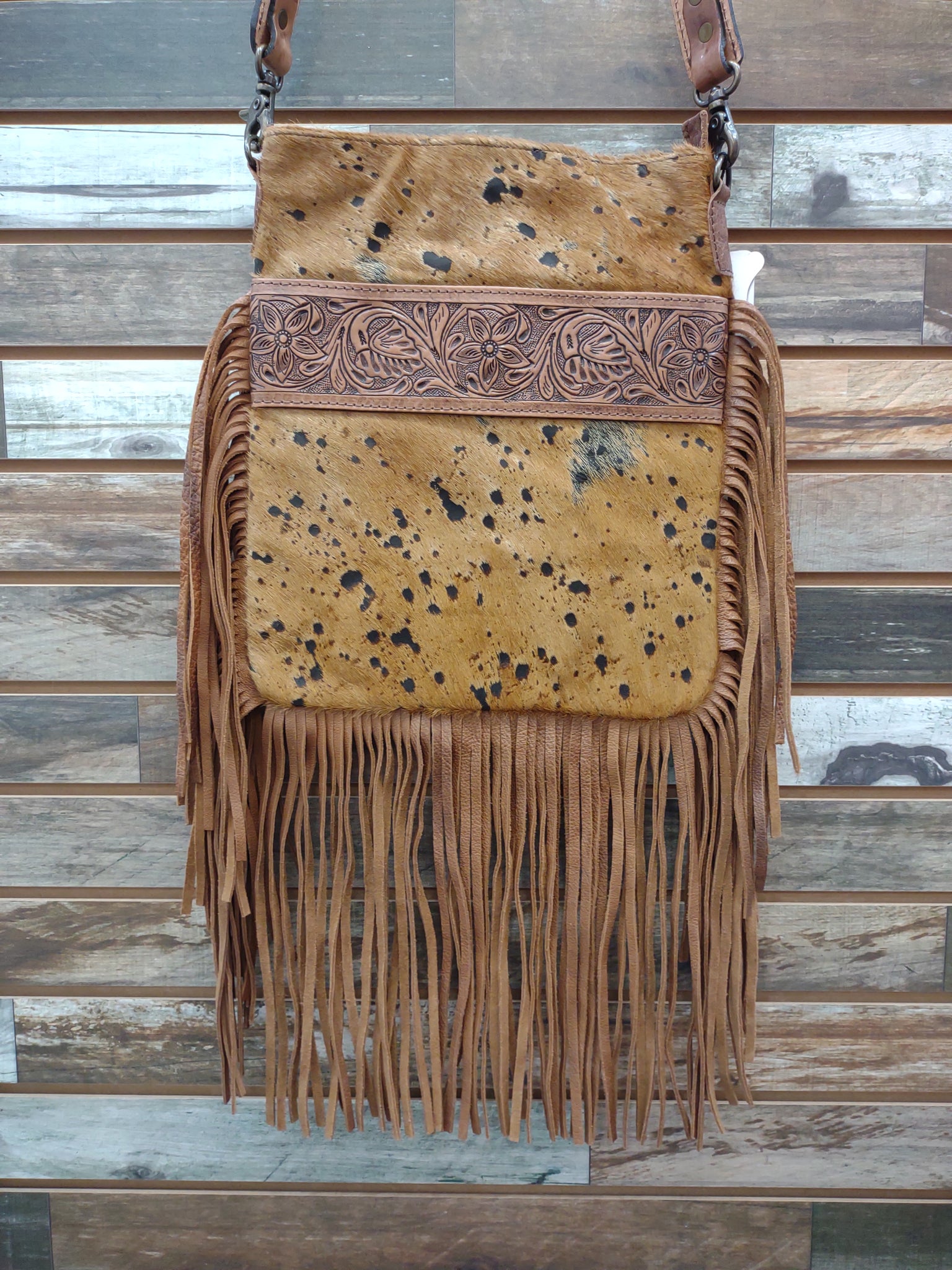 The Every Way Possible Black Buckskin Hide Purse