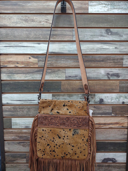 The Every Way Possible Black Buckskin Hide Purse
