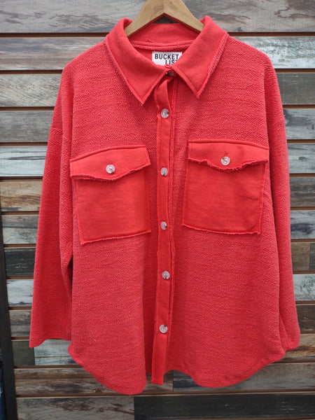 The Long Days Red Top Cardigan Jacket