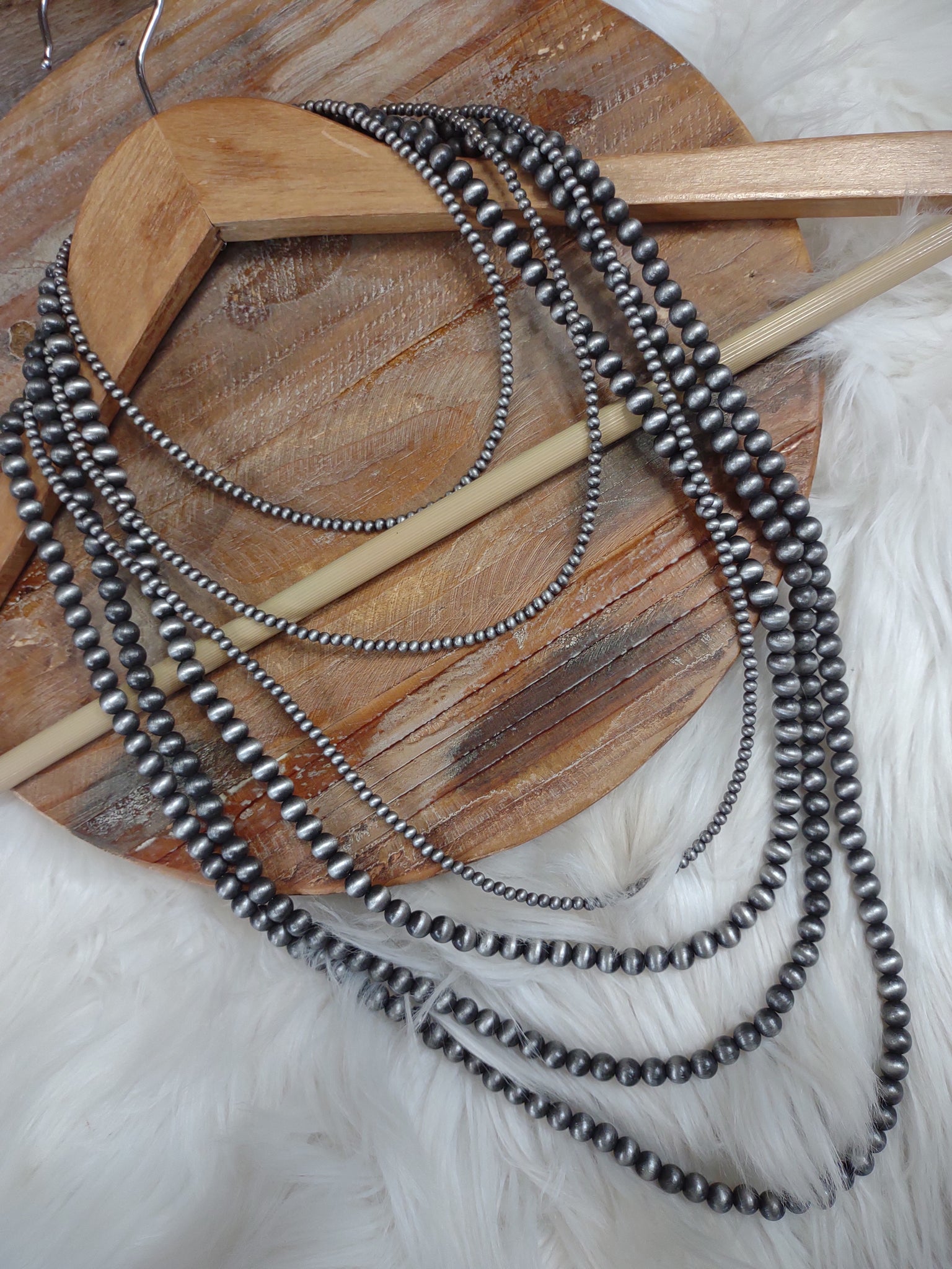 The Best Time Silver Navajo Pearl Necklace