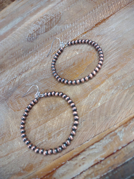 The Long Way Around Copper Navajo Earrings