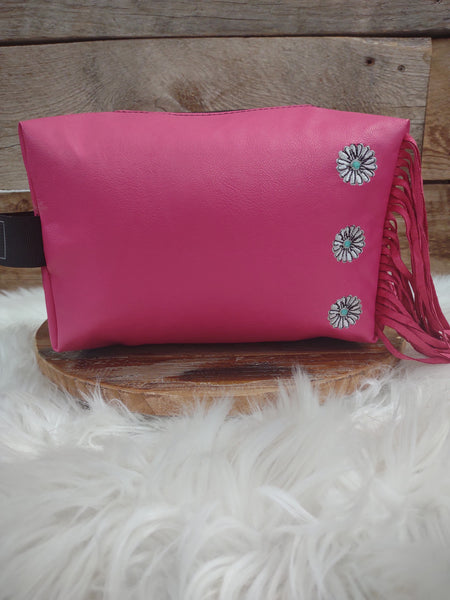 The Pink Concho Traveler Pouch Bag