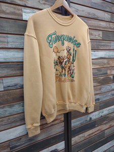 The Turquoise Trail Cowboy Mineral Mustard Sweatshirt