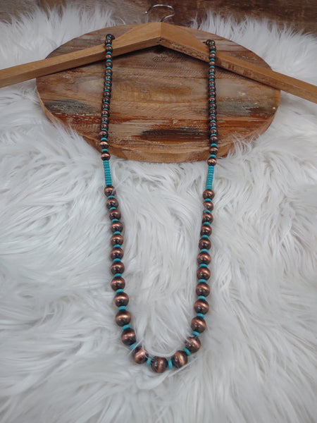 The Make It There Copper and Turquoise Necklace