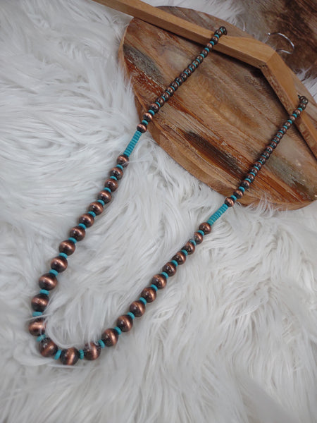 The Make It There Copper and Turquoise Necklace