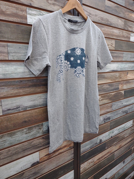 The Paisley Buffalo Grey Tee