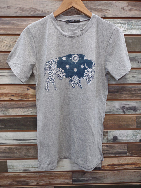 The Paisley Buffalo Grey Tee