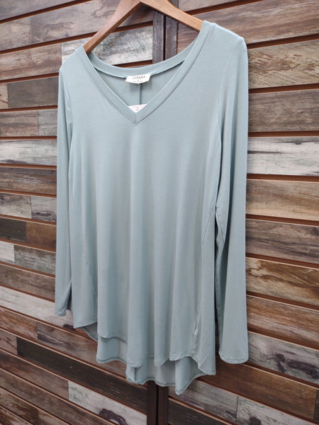The There She Goes Long Sleeve Light blue Top
