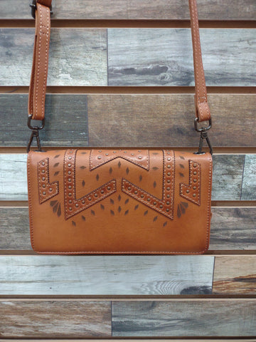 The Way Far Leather Famous Evie Organizer Wallet Crossbody Purse