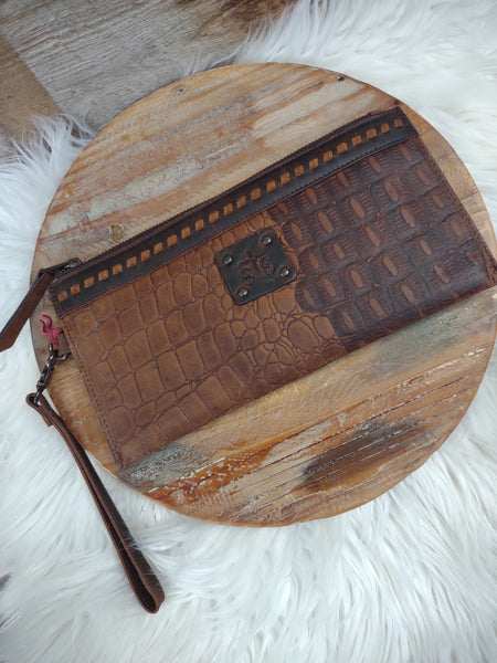 The Way There Croc Clutch Wallet