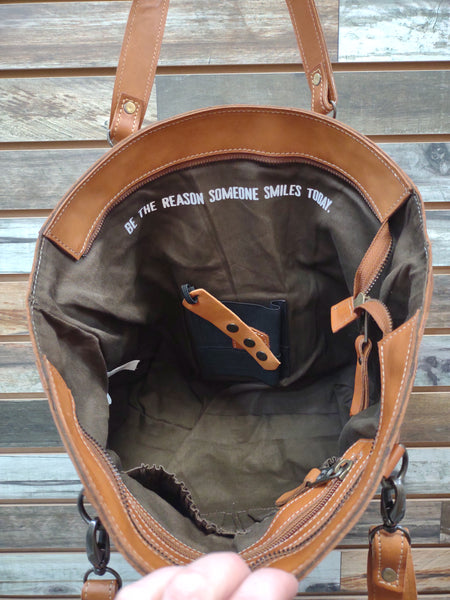 The Way Far Leather Tote Purse Bag