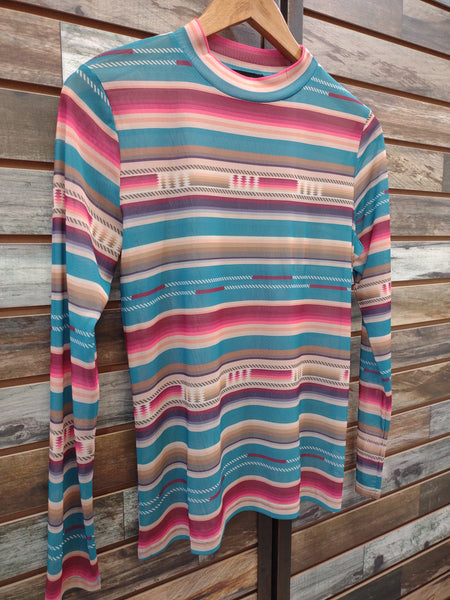 The Wyoming Nights Serape Mesh Top