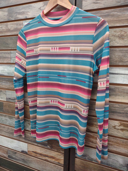 The Wyoming Nights Serape Mesh Top