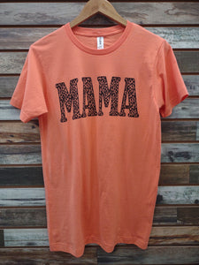 The Mama Leopard Coral Tee