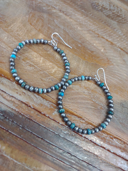 The Way There Navajo Pearl Gemstone Turquoise Earrings