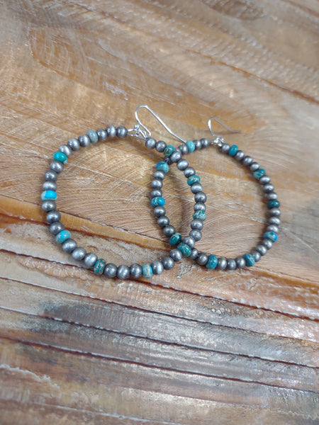 The Way There Navajo Pearl Gemstone Turquoise Earrings