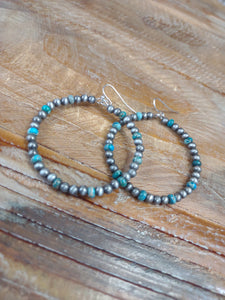 The Way There Navajo Pearl Gemstone Turquoise Earrings