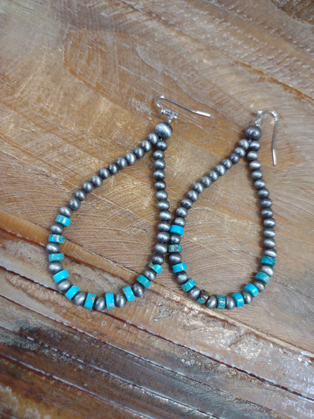 The Tuesday Dance Navajo Pearl Gemstone Turquoise Earrings